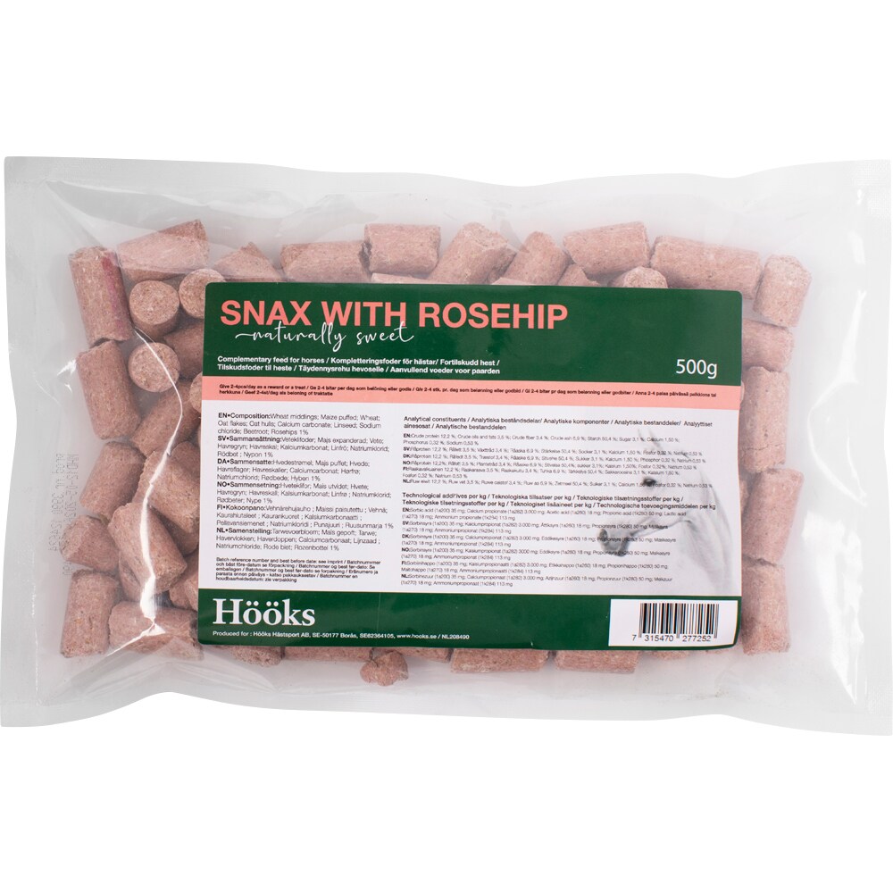 Hästgodis 500 g Rosehip Snax 500g Hööks